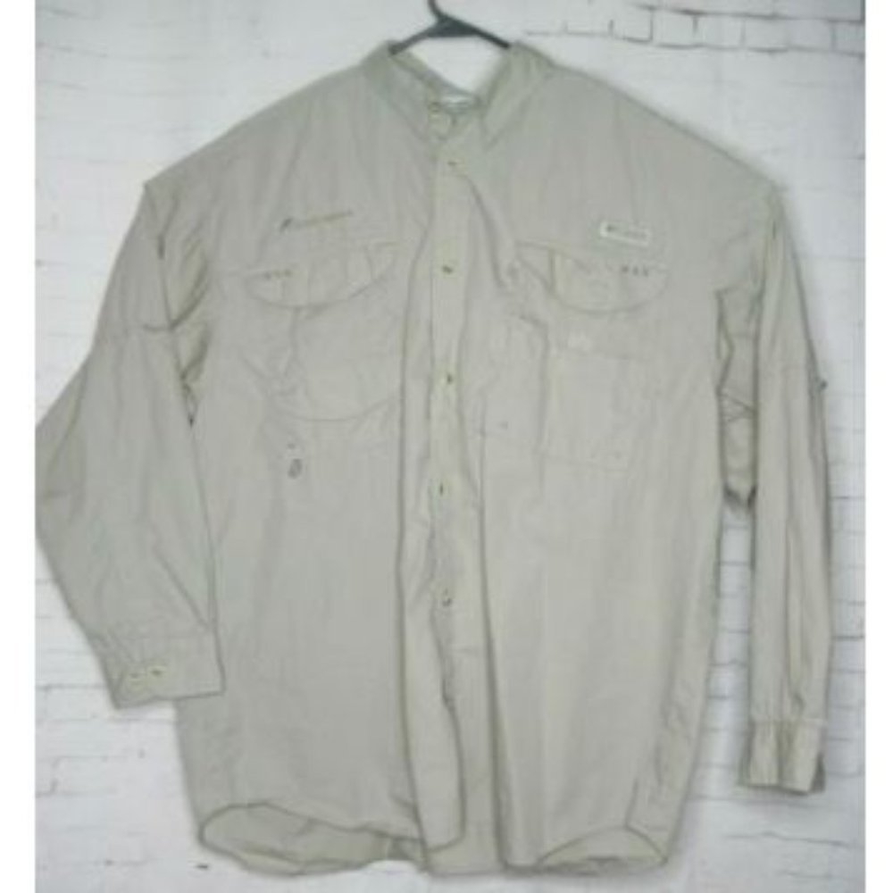 Columbia Sportswear PFG Beige Men's Fishing Shirt